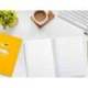 CUADERNO ESPIRAL MARCA LIDERPAPEL DI N A5 PAUTAGUIA TAPA DURA 80H 90 GR CUADRO PAUTADO 5MM COLOR AMARILLO