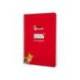 CUADERNO ESPIRAL MARCA LIDERPAPEL DI N A5 PAUTAGUIA TAPA DURA 80H 90 GR CUADRO PAUTADO 4MM COLOR ROJO