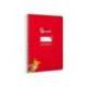 CUADERNO ESPIRAL MARCA LIDERPAPEL DI N A5 PAUTAGUIA TAPA DURA 80H 90 GR CUADRO PAUTADO 4MM COLOR ROJO