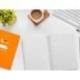 CUADERNO ESPIRAL MARCA LIDERPAPEL DI N A5 PAUTAGUIA TAPA DURA 80H 90 GR CUADRO PAUTADO 4MM COLOR NARANJA