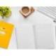 CUADERNO ESPIRAL MARCA LIDERPAPEL DI N A5 PAUTAGUIA TAPA DURA 80H 90 GR CUADRO PAUTADO 4MM COLOR AMARILLO