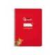 CUADERNO ESPIRAL MARCA LIDERPAPEL DI N A5 PAUTAGUIA TAPA DURA 80H 90 GR CUADRO PAUTADO 3MM COLOR ROJO