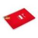 CUADERNO ESPIRAL MARCA LIDERPAPEL DI N A5 PAUTAGUIA TAPA DURA 80H 90 GR CUADRO PAUTADO 3MM COLOR ROJO