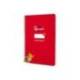 CUADERNO ESPIRAL MARCA LIDERPAPEL DI N A5 PAUTAGUIA TAPA BLANDA 40H 75 GR CUADRO PAUTADO 3MM COLOR ROJO