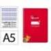 CUADERNO ESPIRAL MARCA LIDERPAPEL DI N A5 PAUTAGUIA TAPA BLANDA 40H 75 GR CUADRO PAUTADO 2,5MM COLOR ROJO