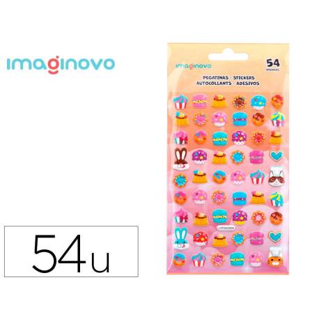 PEGATINAS MARCA IMAGINOVO DULCES MAGIC DREAMS CON RELIEVE 190X105 MM EN BLISTER