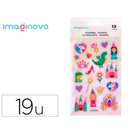 PEGATINAS MARCA IMAGINOVO PRINCESAS MAGIC DREAMS PVC 190X105 MM EN BLISTER