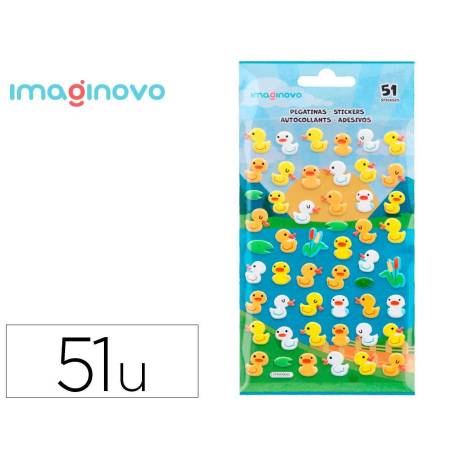 PEGATINAS MARCA IMAGINOVO CUTE ANIMALES PATOS CON RELIEVE 190X105 MM EN BLISTER