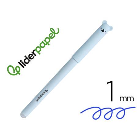 BOLIGRAFO FANTASIA MARCA LIDERPAPEL ANIMAL TOWN KOALA TINTA AZUL BORRABLE PUNTA 1 MM