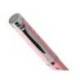 PLUMA MARCA BELIUS BELLA ALUMINIO COLOR ROSA DISEÑO PLATEADO RELIEVE TINTA AZUL CAJA DE DISEÑO