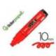 ROTULADOR MARCA LIDERPAPEL ACRYLIC BASE AGUA TODO TIPO DE SUPERFICIE PUNTA RECTANGULAR 10 MM ROJO
