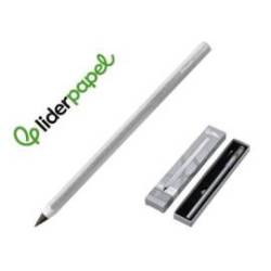LAPIZ DE GRAFITO INFINITO MARCA LIDERPAPEL ALUMINIO HEXAGONAL PLATEADO ULTRA RESISTENTE 1 PUNTA DE RECAMBIO