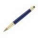 BOLIGRAFO BELIUS SOIREE ALUMINIO AZUL MARINO Y DORADO TINTA AZUL CAJA DE DISEÑO