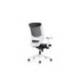 SILLA ROCADA CON RUEDAS DE OFICINA CON BRAZOS REGULABLES Y RESPALDO MALLA NEGRO TAPIZADA EN TELA IGNIFUGA NEGRO COLOR BLANCO
