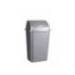 PAPELERA BASCULANTE MARCA PLASTICFORTE PLASTICO 15 LITROS COLOR PLATA 285X225X470 MM
