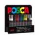 ROTULADOR MARCA UNI-BALL POSCA PC3M PINTURA BASE AL AGUA 0,9-1,3 MM EXPOSITOR 36 UNIDADES COLORES SURTIDOS