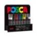 ROTULADOR MARCA UNI-BALL POSCA PC3M PINTURA BASE AL AGUA 0,9-1,3 MM EXPOSITOR 36 UNIDADES COLORES SURTIDOS