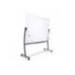 Pizarra blanca rocada vitrificada magnetica con soporte volteable doble cara 90x120 cm