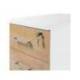 CAJONERA MARCA ROCADA CON TRES CAJONES SERIE STORE 58X40X59,5 CM ACABADO AB01 ALUMINIO/HAYA