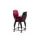 SILLA ROCADA CONFIDENTE ESTRUCTURA METALICA TAPIZADA EN TELA IGNIFUGA COLOR NEGRA 57X81X48 CM