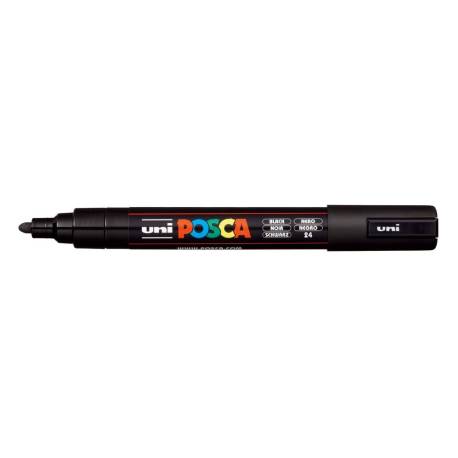 ROTULADOR MARCA UNI POSCA PC-5M MARCADOR DE PINTURA PUNTA CONICA 1,8-2,5 MM NEGRO