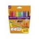 ROTULADOR MARCA BIC KIDS COULEUR ESTUCHE DE 12 FORMATO ESPECIALCOLORES SURTIDOS TINTA BASE DE AGUA LAVABLE