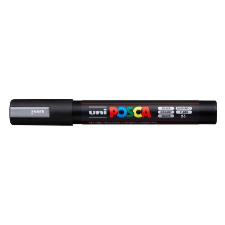 ROTULADOR MARCA UNI POSCA 1,8 - 2,5 MM PC-5M PLATA