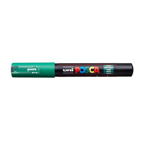 ROTULADOR MARCA UNI POSCA 0,7 MM PC-1M VERDE