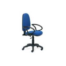 Silla de oficina con ruedas giratoria 360 Q-Connect respaldo medio azul