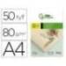 Bloc papel milimetrado liderpapel encolado DIN A4 210x297mm 50 hojas 80g/m2.