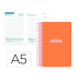 AGENDA ESCOLAR LIDERPAPEL 25-26 ESPIRAL CLASSIC NARANJA DIA PAGINA DIN A5 BILINGÜE PAPEL FSC 70 GR