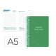 AGENDA ESCOLAR LIDERPAPEL 25-26 ESPIRAL CLASSIC VERDE DIA PAGINA A5 BILINGÜE PAPEL FSC 70 GR
