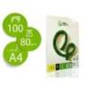 PAPEL LIDERPAPEL DIN A4 80G/M2 RECICLADO LISO PAQUETE DE 100 HOJAS