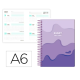 AGENDA ESCOLAR LIDERPAPEL 25-26 ESPIRAL MELTING MORADO SEMANA VISTA A6 BILINGÜE PAPEL FSC 80 GR