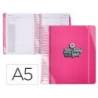 AGENDA ESCOLAR ANTARTIK 25-26 ESPIRAL FUN DAY FUCSIA DIA PAGINA DIN A5 BILINGÜE PAPEL FSC 80 GR