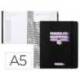 AGENDA ESCOLAR ANTARTIK 25-26 ESPIRAL NEON NEGRO DIA PAGINA DIN A5 BILINGÜE PAPEL FSC 80 GR