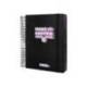 AGENDA ESCOLAR ANTARTIK 25-26 ESPIRAL NEON NEGRO DIA PAGINA DIN A5 BILINGÜE PAPEL FSC 80 GR
