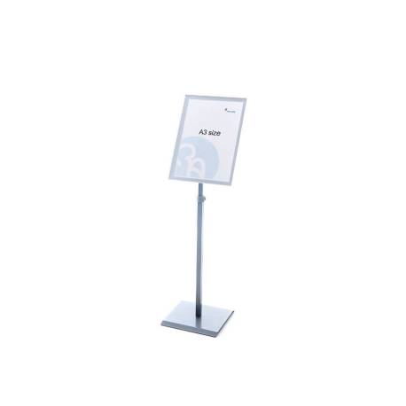 EXPOSITOR MARCA ROCADA DE SUELO MAGNETICO ROTATIVO 90 HORIZONTAL/VERTICAL ALTURA AJUSTABLE DIN A3