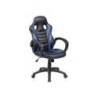 SILLA ROCADA GAMING CON BRAZOS FIJOS BASE NYLON CON RUEDAS BASCULANTE SIMILPIEL COLOR NEGRO/AZUL 480X490X1060-1160