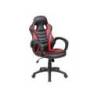 SILLA MARCA ROCADA GAMING CON BRAZOS FIJOS BASE NYLON CON RUEDAS BASCULANTE SIMILPIEL NEGRO/ROJO 480X490X1060-1160