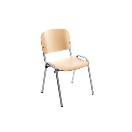 SILLA MARCA ROCADA CONFIDENTE ESTRUCTURA METALICA ASIENTO Y RESPALDO MADERA NATURAL 570X410X810 MM