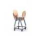 SILLA MARCA ROCADA CONFIDENTE ESTRUCTURA METALICA ASIENTO Y RESPALDO MADERA NATURAL 570X410X810 MM