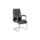 SILLA MARCA ROCADA CONFIDENTE BRAZOS FIJOS ESTRUCTURA CROMADA ASIENTO Y RESPALDO TAPIZADO SIMILPIEL NEGRO