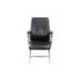 SILLA MARCA ROCADA CONFIDENTE BRAZOS FIJOS ESTRUCTURA CROMADA ASIENTO Y RESPALDO TAPIZADO SIMILPIEL NEGRO