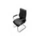 SILLA MARCA ROCADA CONFIDENTE BRAZOS FIJOS ESTRUCTURA CROMADA ASIENTO Y RESPALDO TAPIZADO SIMILPIEL NEGRO