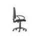 SILLA MARCA ROCADA DE OFICINA BRAZOS FIJOS BASE NYLON RESPALDO Y ASIENTO TELA IGNIFUGA NEGRO