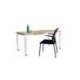 SILLA ROCADA CONFIDENTE BRAZOS FIJOS ESTRUCTURA METALICA ASIENTO TELA IGNIFUGA COLOR AZUL RESPALDO MALLA