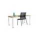SILLA ROCADA CONFIDENTE BRAZOS FIJOS ESTRUCTURA METALICA ASIENTO TELA IGNIFUGA COLOR AZUL RESPALDO MALLA