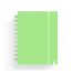 CUADERNO CARCHIVO MARCA INGENIOX FOAM A5 80H CUADRICULA VERDE PASTEL