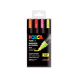 ROTULADOR MARCA UNI POSCA PC-5M/4C MARCADOR DE PINTURA PUNTA CONICA 1,8-2,5 MM BOLSA DE 4 UNIDADES COLORES FLUORESCENTE